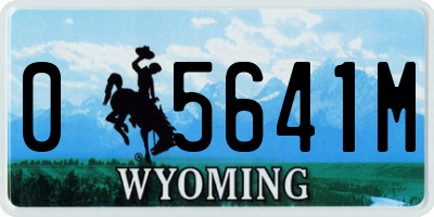 WY license plate 05641M