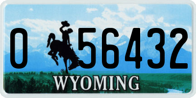 WY license plate 056432