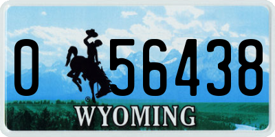 WY license plate 056438