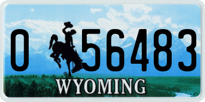 WY license plate 056483