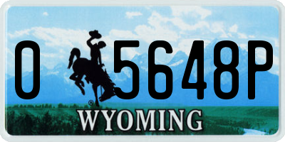 WY license plate 05648P