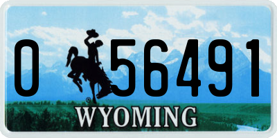 WY license plate 056491