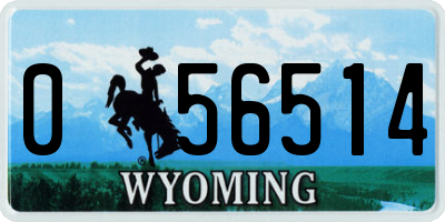 WY license plate 056514