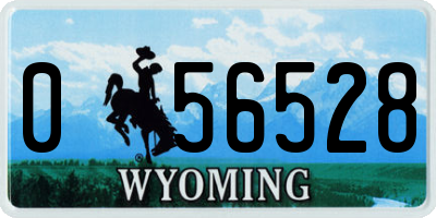 WY license plate 056528