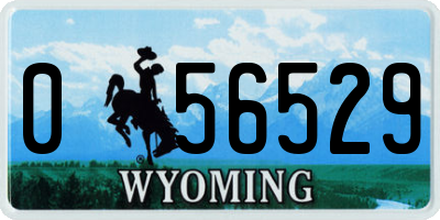 WY license plate 056529