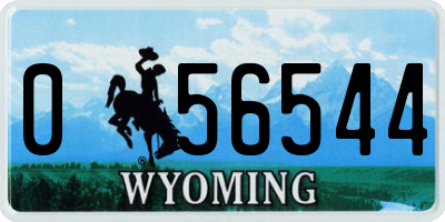 WY license plate 056544