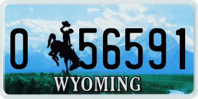 WY license plate 056591