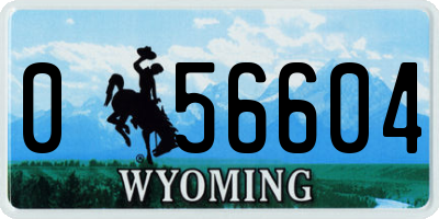 WY license plate 056604