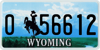 WY license plate 056612