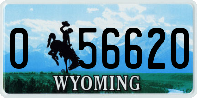 WY license plate 056620