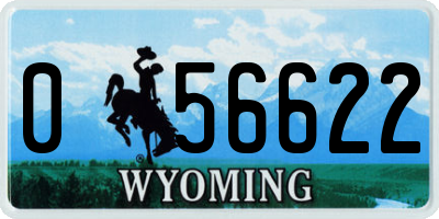 WY license plate 056622