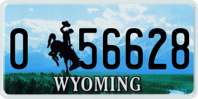 WY license plate 056628
