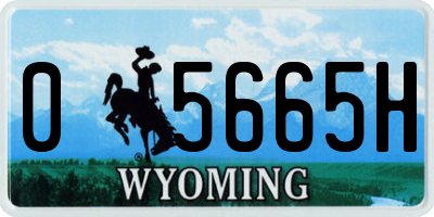 WY license plate 05665H