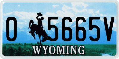 WY license plate 05665V