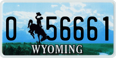 WY license plate 056661