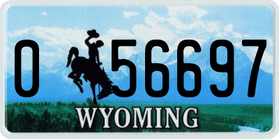 WY license plate 056697