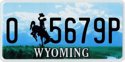 WY license plate 05679P