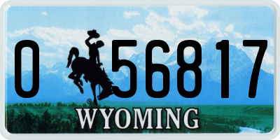 WY license plate 056817