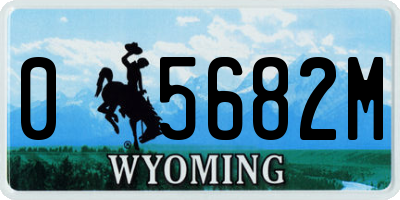 WY license plate 05682M