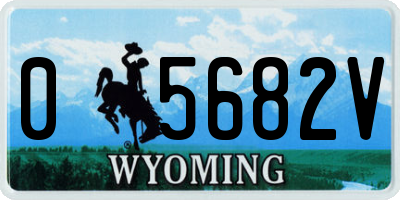 WY license plate 05682V
