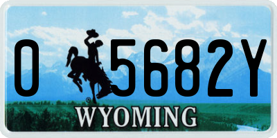 WY license plate 05682Y