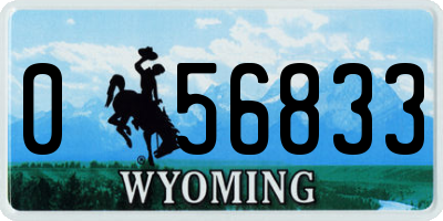 WY license plate 056833