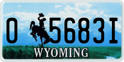 WY license plate 05683I