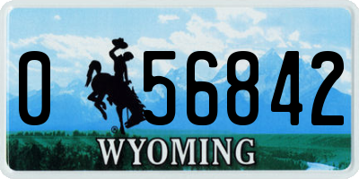 WY license plate 056842