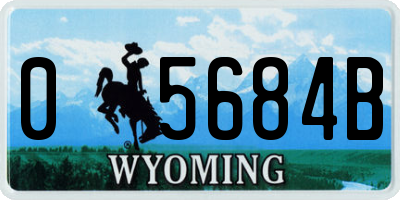 WY license plate 05684B