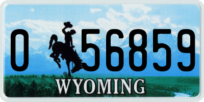 WY license plate 056859