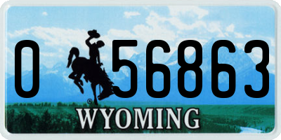 WY license plate 056863