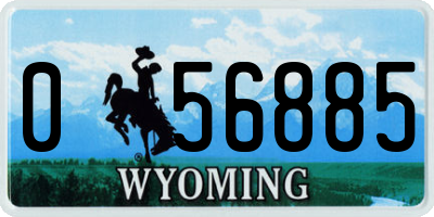 WY license plate 056885