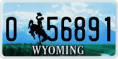 WY license plate 056891