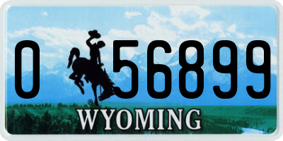 WY license plate 056899