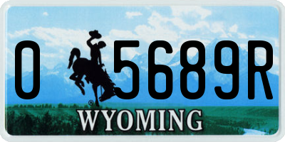 WY license plate 05689R