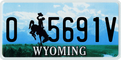 WY license plate 05691V