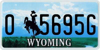 WY license plate 05695G