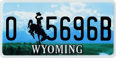 WY license plate 05696B
