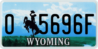 WY license plate 05696F