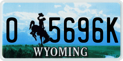 WY license plate 05696K