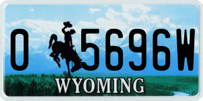 WY license plate 05696W