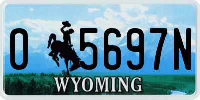 WY license plate 05697N