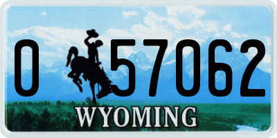 WY license plate 057062
