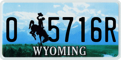 WY license plate 05716R