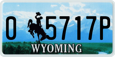 WY license plate 05717P