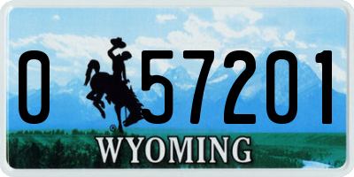 WY license plate 057201