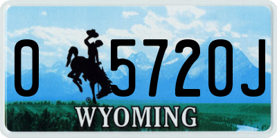 WY license plate 05720J