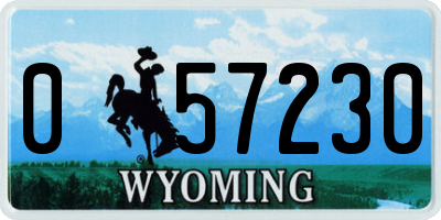 WY license plate 057230