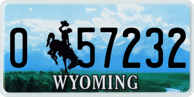 WY license plate 057232