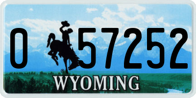 WY license plate 057252